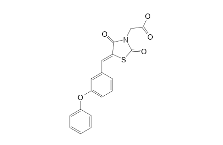 2-[(5Z)-2,4-diketo-5-[3-(phenoxy)benzylidene]thiazolidin-3-yl]acetic acid