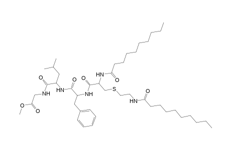 Glycine, N-[N-[N-[3-[(2-decanamidoethyl)thio]-N-decanoyl-L-alanyl]-3-phenyl-L-alanyl]-L-leucyl]-, methyl ester