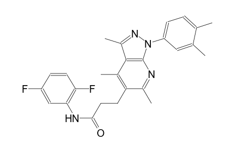 1H-pyrazolo[3,4-b]pyridine-5-propanamide, N-(2,5-difluorophenyl)-1-(3,4-dimethylphenyl)-3,4,6-trimethyl-