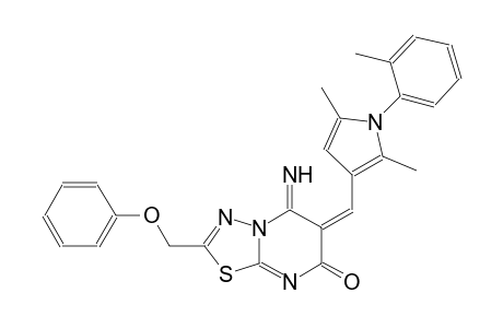 (6E)-6-{[2,5-dimethyl-1-(2-methylphenyl)-1H-pyrrol-3-yl]methylene}-5-imino-2-(phenoxymethyl)-5,6-dihydro-7H-[1,3,4]thiadiazolo[3,2-a]pyrimidin-7-one