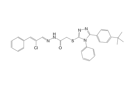 acetic acid, [[5-[4-(1,1-dimethylethyl)phenyl]-4-phenyl-4H-1,2,4-triazol-3-yl]thio]-, 2-[(E,2Z)-2-chloro-3-phenyl-2-propenylidene]hydrazide