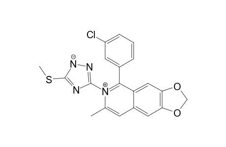5-(3-chlorophenyl)-7-methyl-6-(5-methylsulfanyl-1,2-diaza-4-azanidacyclopenta-2,5-dien-3-yl)-[1,3]dioxolo[4,5-g]isoquinolin-6-ium