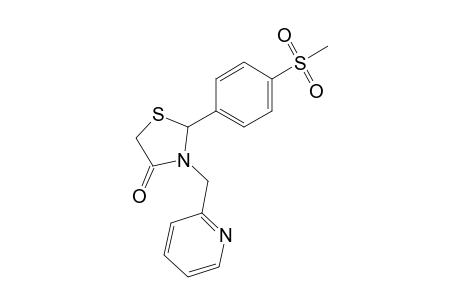 2-(4-(methylsulfonyl)phenyl)-3-(pyridin-2-ylmethyl)thiazolidin-4-one