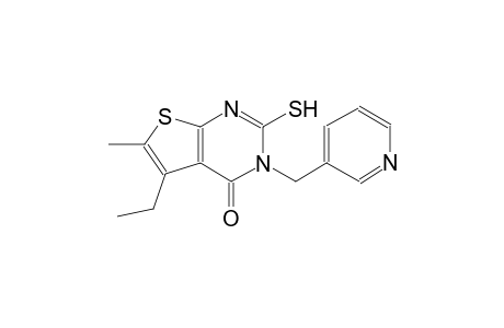 5-ethyl-6-methyl-3-(3-pyridinylmethyl)-2-sulfanylthieno[2,3-d]pyrimidin-4(3H)-one
