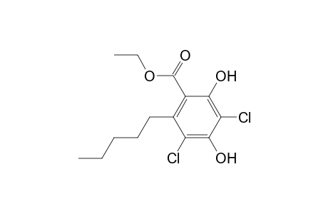 ethyl 2,4-dihydroxy-3,5-dichloro-6-pentylbenzoate