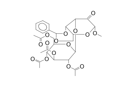 METHYL 4,6-O-BENZYLIDENE-3-O-(2,3,4,6-TETRA-O-ACETYL-BETA-D-GLUCOPYRANOSYL)-BETA-D-LYXO-HEXOPYRANOSYL-2-ULOSIDE