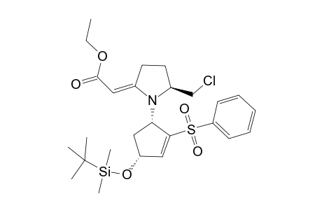 (+)-Ethyl (2E)-2-[(3'S)-2'-Aza-2'-[(1"S,4'R)-4"-[(tert-butyldimethylsilyl)oxy]-2"-(phenylsulfonyl)-2"-cyclopentenyl]-3'-(chloromethyl)cyclopentylidene]ethanoate