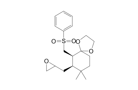 (+-)-(2.XI.)-2r-benzenesulfonylmethyl-3c-[(.XI.)-2,3-epoxy-propyl]-4,4-dimethyl-cyclohexanone ethane-1,2-diyl acetal