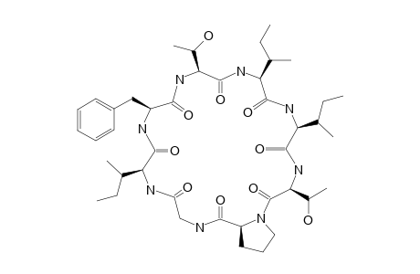 GYPSOPHIN-C;CYCLO-[PROLINE(1)-GLYCINE(2)-ISOLEUCINE(3)-PHENYLALANINE(4)-THREONINE(5)-ISOLEUCINE(6)-ISOLEUCINE(7)-THREONINE(8)]