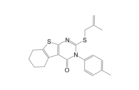 3-(4-methylphenyl)-2-[(2-methyl-2-propenyl)sulfanyl]-5,6,7,8-tetrahydro[1]benzothieno[2,3-d]pyrimidin-4(3H)-one