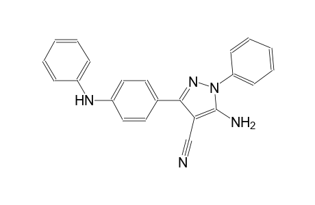 5-amino-3-(4-anilinophenyl)-1-phenyl-1H-pyrazole-4-carbonitrile