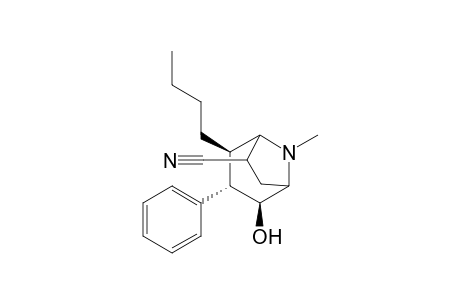 4.beta.-Butyl-2.beta.-hydroxy-8-methyl-3.alpha.-phenyl-8-azabicyclo[3.2.1]octane-6-exo-carbonitrile