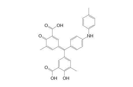 Benzoic acid, 5-[(3-carboxy-5-methyl-4-oxo-2,5-cyclohexadien-1-ylidene)[4-[(4-methylphenyl)amino]phenyl]methyl]-2-hydroxy-3-methyl-