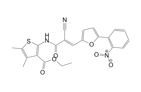 3-thiophenecarboxylic acid, 2-[[(2E)-2-cyano-3-[5-(2-nitrophenyl)-2-furanyl]-1-oxo-2-propenyl]amino]-4,5-dimethyl-, ethyl ester