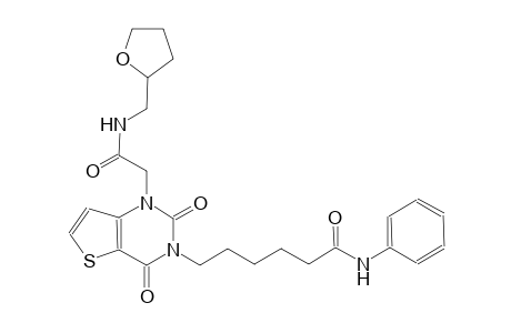 6-(2,4-dioxo-1-{2-oxo-2-[(tetrahydro-2-furanylmethyl)amino]ethyl}-1,4-dihydrothieno[3,2-d]pyrimidin-3(2H)-yl)-N-phenylhexanamide