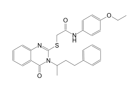 acetamide, 2-[[3,4-dihydro-3-(1-methyl-3-phenylpropyl)-4-oxo-2-quinazolinyl]thio]-N-(4-ethoxyphenyl)-