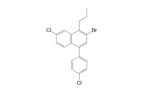 2-bromo-7-chloro-4-(4-chlorophenyl)-1-propylnaphthalene