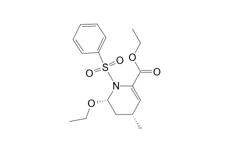 2-Pyridinecarboxylic acid, 6-ethoxy-1,4,5,6-tetrahydro-4-methyl-1-(phenylsulfonyl)-, ethyl ester, cis-