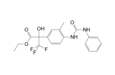 Ethyl 3,3,3-trifluoro-2-hydroxy-2-{3-methyl-4-[(phenylcarbamoyl)amino]phenyl}propanoate