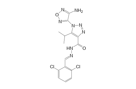 1-(4-amino-1,2,5-oxadiazol-3-yl)-N'-[(E)-(2,6-dichlorophenyl)methylidene]-5-isopropyl-1H-1,2,3-triazole-4-carbohydrazide