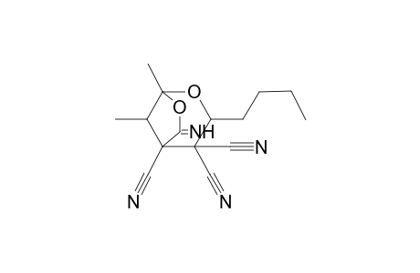 2,7-dioxabicyclo[3.2.1]octane-4,4,5-tricarbonitrile, 3-butyl-6-imino-1,8-dimethyl-