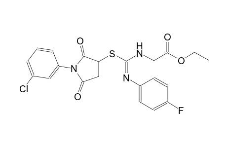 acetic acid, [[(E)-[[1-(3-chlorophenyl)-2,5-dioxo-3-pyrrolidinyl]thio][(4-fluorophenyl)imino]methyl]amino]-, ethyl ester