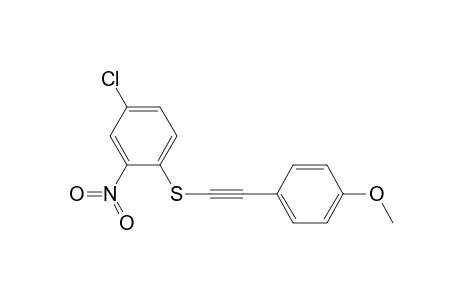 Benzene, 4-chloro-1-[[(4-methoxyphenyl)ethynyl]thio]-2-nitro-