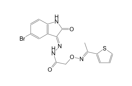 N'-[(3E)-5-bromo-2-oxo-1,2-dihydro-3H-indol-3-ylidene]-2-({[(E)-1-(2-thienyl)ethylidene]amino}oxy)acetohydrazide