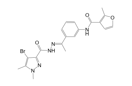 N-(3-{(1E)-N-[(4-bromo-1,5-dimethyl-1H-pyrazol-3-yl)carbonyl]ethanehydrazonoyl}phenyl)-2-methyl-3-furamide
