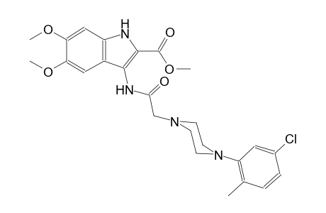 methyl 3-({[4-(5-chloro-2-methylphenyl)-1-piperazinyl]acetyl}amino)-5,6-dimethoxy-1H-indole-2-carboxylate