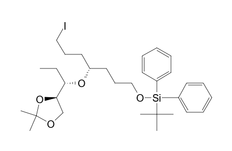 tert-Butyl-[(4S)-4-[(1S)-1-[(4R)-2,2-dimethyl-1,3-dioxolan-4-yl]propoxy]-7-iodanyl-heptoxy]-diphenyl-silane