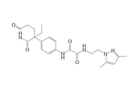 ethanediamide, N~1~-[2-(3,5-dimethyl-1H-pyrazol-1-yl)ethyl]-N~2~-[4-(3-ethyl-2,6-dioxo-3-piperidinyl)phenyl]-