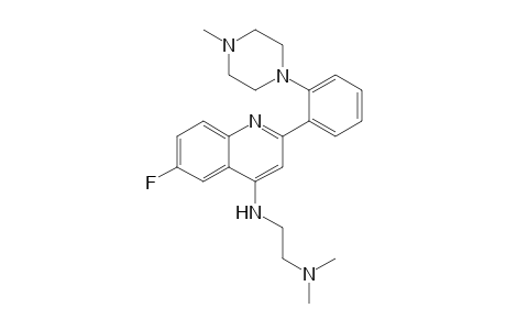 2-[[6-fluoro-2-[2-(4-methylpiperazino)phenyl]-4-quinolyl]amino]ethyl-dimethyl-amine