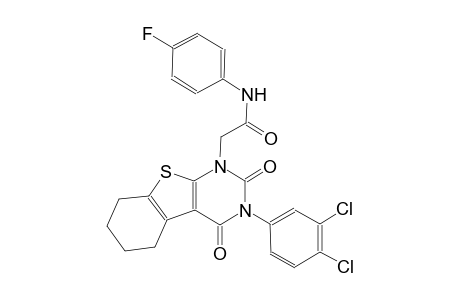 2-(3-(3,4-dichlorophenyl)-2,4-dioxo-3,4,5,6,7,8-hexahydro[1]benzothieno[2,3-d]pyrimidin-1(2H)-yl)-N-(4-fluorophenyl)acetamide