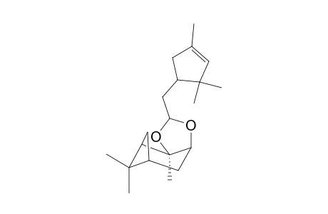 4,4,6-Trimethyl-9-[(2,2,4-trimethylcyclopen-3-en-1-yl)methyl]-8,10-dioxatricyclo[7.3.0.1(3,5)]decane