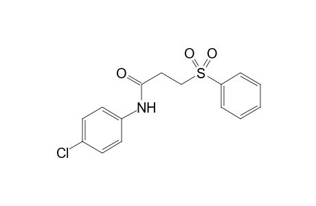 N-(4-Chlorophenyl)-3-(phenylsulfonyl)propanamide