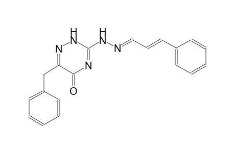 (1E,2E)-3-phenyl-2-propenal (6-benzyl-5-oxo-2,5-dihydro-1,2,4-triazin-3-yl)hydrazone