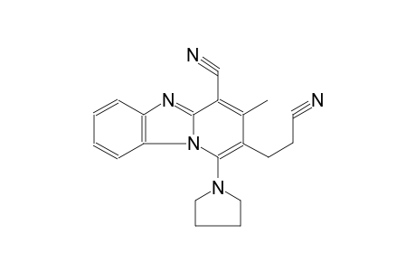 2-(2-cyanoethyl)-3-methyl-1-(1-pyrrolidinyl)pyrido[1,2-a]benzimidazole-4-carbonitrile