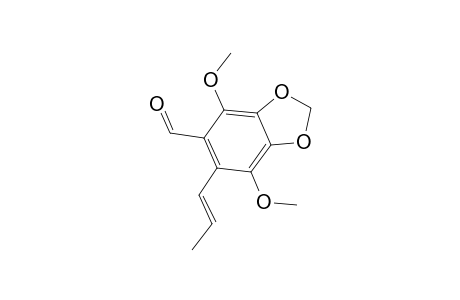 4,7-Dimethoxy-6-[prop-1-en-1-yl]-2H-1,3-benzodioxole-5-carbaldehyde