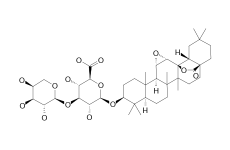 3-O-[ALPHA-L-ARABINOPYRANOSYL-(1->3)-BETA-D-GLUCURONOPYRANOSIDE]-11,12-EPOXY-OLEAN-28,13-OLIDE