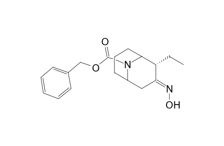 (E)-(+)-Benzyl 2.alpha.-ethyl-3-hydroxyimino-9-azabicyclo[3.3.1]nonane-9-carboxylate