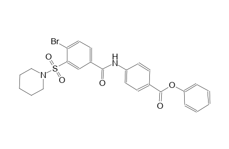 benzoic acid, 4-[[4-bromo-3-(1-piperidinylsulfonyl)benzoyl]amino]-, phenyl ester