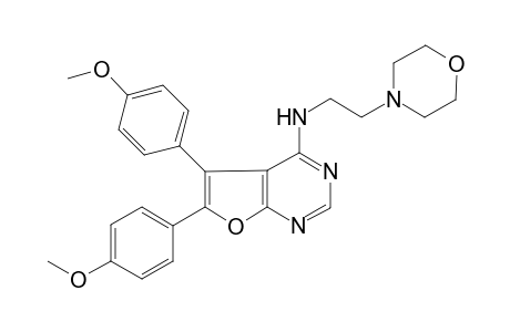 5,6-bis(4-methoxyphenyl)-N-(2-morpholin-4-ylethyl)furo[2,3-d]pyrimidin-4-amine
