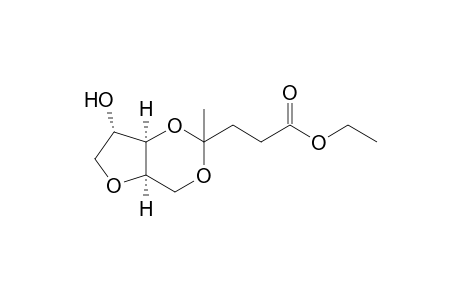 ethyl 3-[(4aR,7S,7aR)-7-hydroxy-2-methyl-4a,6,7,7a-tetrahydro-4H-furo[3,2-d][1,3]dioxin-2-yl]propanoate