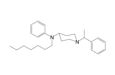 N-Heptyl-N-phenyl-1-(1-phenylethyl)piperidin-4-amine