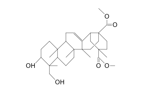 3.alpha.,24-Dihydroxy-olean-12-en-28,30-dioic-acid-dimetylester