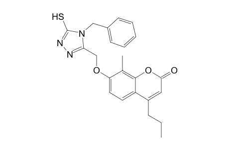 7-[(5-Mercapto-4-benzyl-1,2,4-triazol-3-yl)methoxy]-8-methyl-4-propyl-2H-1-benzopyran-2-one