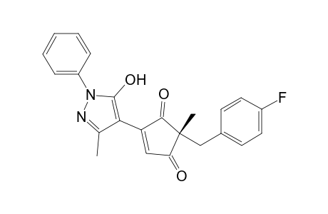 (R)-2-(4-Fluorobenzyl)-4-(5-hydroxy-3-methyl-1-phenyl-1H-pyrazol-4-yl)-2-methylcyclopent-4-ene-1,3-dione