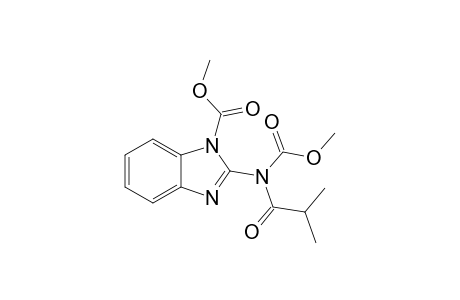 2-(carbomethoxy-isobutyryl-amino)benzimidazole-1-carboxylic acid methyl ester