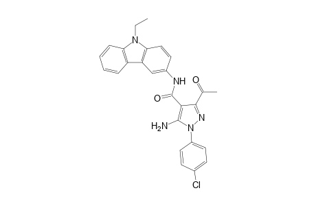 3-Acetyl-5-amino-1-(4-chlorophenyl)-N-(9-ethyl-9H-carbazol-3-yl)-1H-pyrazole-4-carboxamide